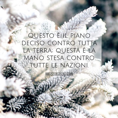 Isaia 14:26 RIV Immagine del Versetto della Bibbia