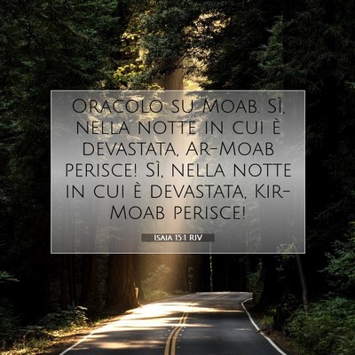 Isaia 15:1 RIV Immagine del Versetto della Bibbia