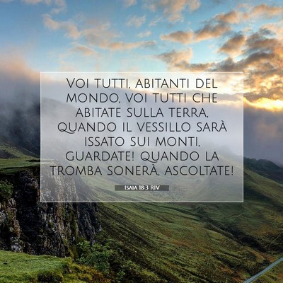 Isaia 18:3 RIV Immagine del Versetto della Bibbia