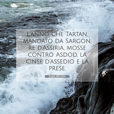 Isaia 20:1 RIV Immagine del Versetto della Bibbia
