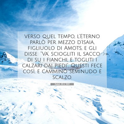 Isaia 20:2 RIV Immagine del Versetto della Bibbia