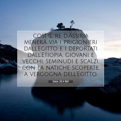 Isaia 20:4 RIV Immagine del Versetto della Bibbia