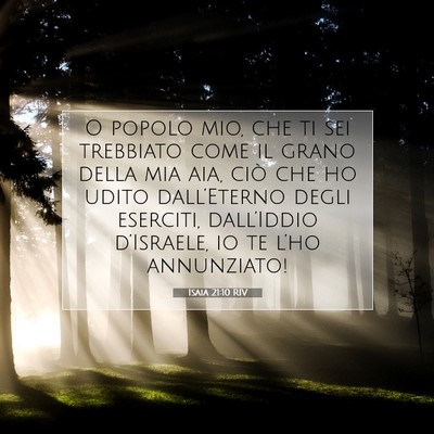 Isaia 21:10 RIV Immagine del Versetto della Bibbia