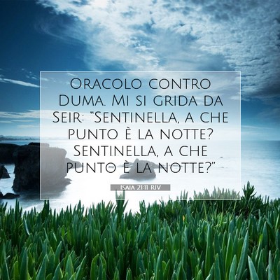 Isaia 21:11 RIV Immagine del Versetto della Bibbia