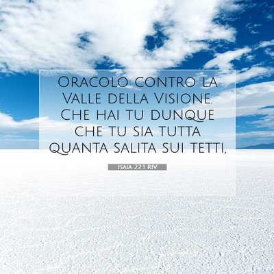 Isaia 22:1 RIV Immagine del Versetto della Bibbia
