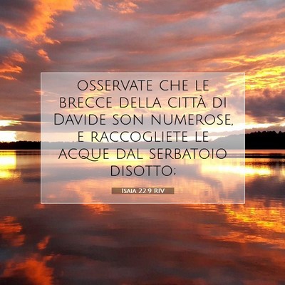 Isaia 22:9 Versetto della Bibbia Spiegato