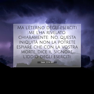 Isaia 22:14 RIV Immagine del Versetto della Bibbia
