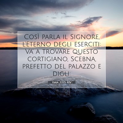 Isaia 22:15 Versetto della Bibbia Spiegato