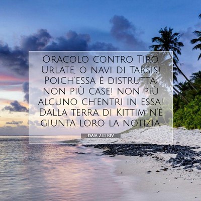 Isaia 23:1 RIV Immagine del Versetto della Bibbia
