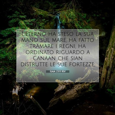 Isaia 23:11 RIV Immagine del Versetto della Bibbia