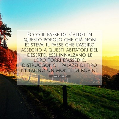 Isaia 23:13 RIV Immagine del Versetto della Bibbia