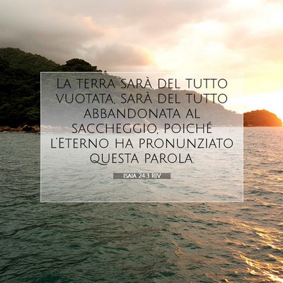 Isaia 24:3 RIV Immagine del Versetto della Bibbia