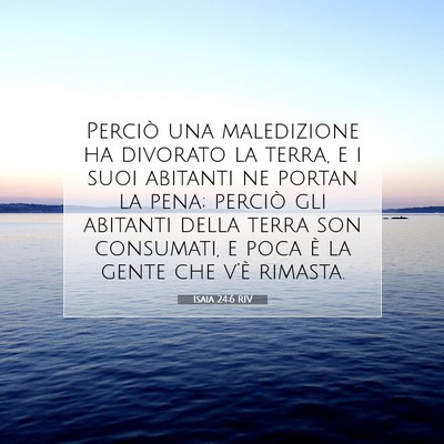 Isaia 24:6 Versetto della Bibbia Spiegato
