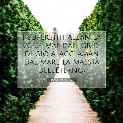 Isaia 24:14 RIV Immagine del Versetto della Bibbia