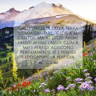 Isaia 24:16 RIV Immagine del Versetto della Bibbia