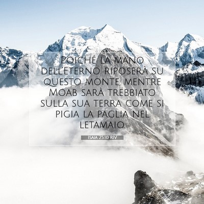 Isaia 25:10 RIV Immagine del Versetto della Bibbia