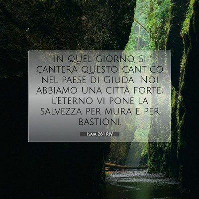 Isaia 26:1 RIV Immagine del Versetto della Bibbia
