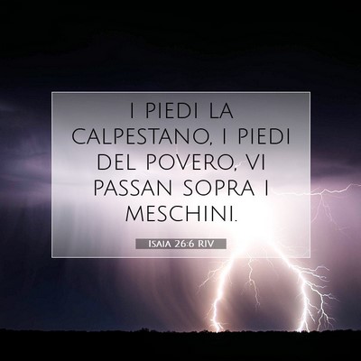 Isaia 26:6 Versetto della Bibbia Spiegato