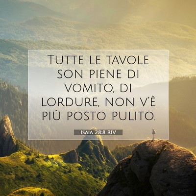 Isaia 28:8 Versetto della Bibbia Spiegato