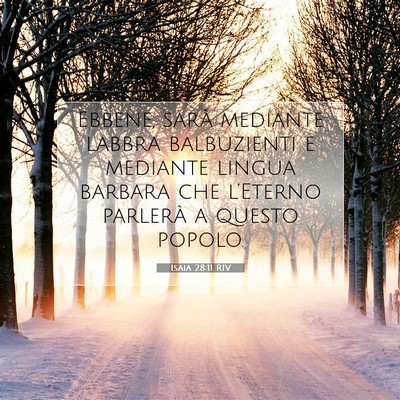 Isaia 28:11 Versetto della Bibbia Spiegato