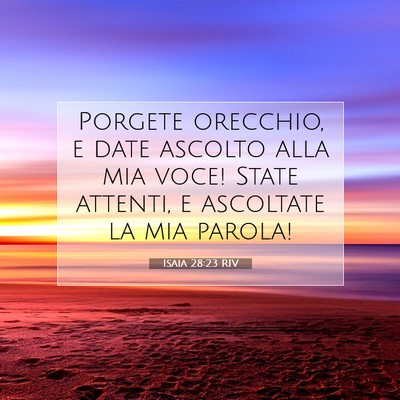 Isaia 28:23 Versetto della Bibbia Spiegato