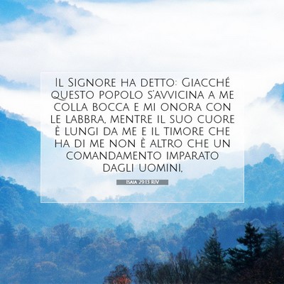 Isaia 29:13 RIV Immagine del Versetto della Bibbia