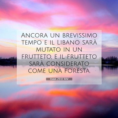 Isaia 29:17 Versetto della Bibbia Spiegato