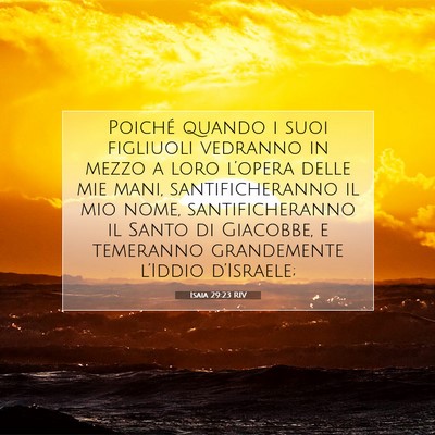 Isaia 29:23 Versetto della Bibbia Spiegato
