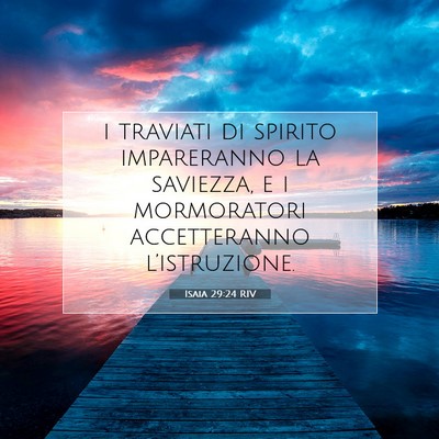 Isaia 29:24 RIV Immagine del Versetto della Bibbia