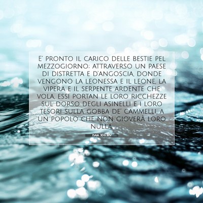 Isaia 30:6 RIV Immagine del Versetto della Bibbia