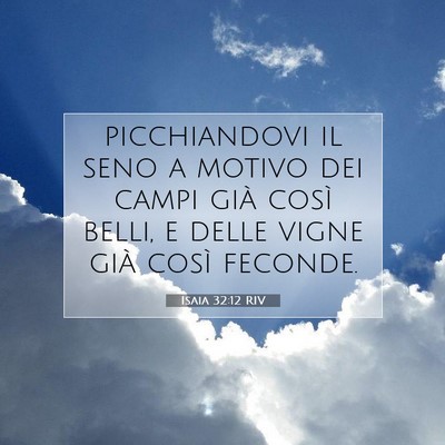 Isaia 32:12 Versetto della Bibbia Spiegato