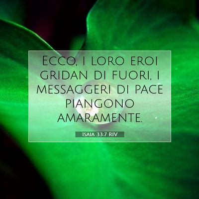 Isaia 33:7 RIV Immagine del Versetto della Bibbia