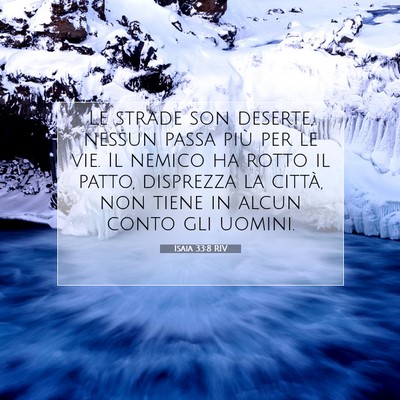Isaia 33:8 RIV Immagine del Versetto della Bibbia