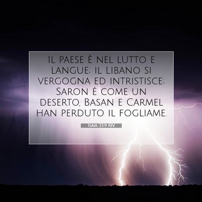 Isaia 33:9 RIV Immagine del Versetto della Bibbia