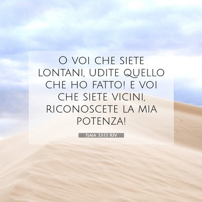 Isaia 33:13 RIV Immagine del Versetto della Bibbia