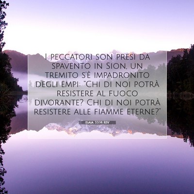 Isaia 33:14 RIV Immagine del Versetto della Bibbia