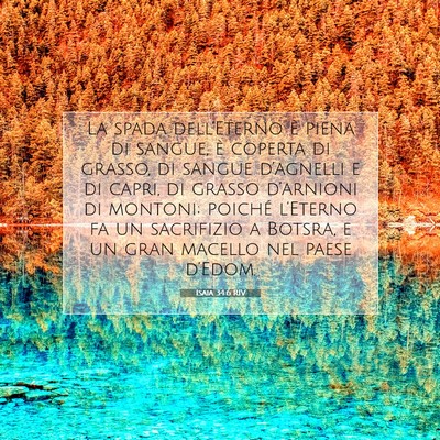 Isaia 34:6 RIV Immagine del Versetto della Bibbia
