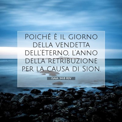 Isaia 34:8 RIV Immagine del Versetto della Bibbia