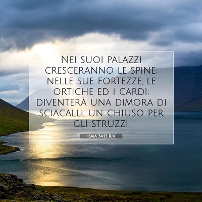 Isaia 34:13 Versetto della Bibbia Spiegato