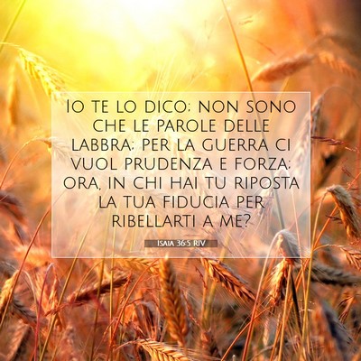 Isaia 36:5 Versetto della Bibbia Spiegato
