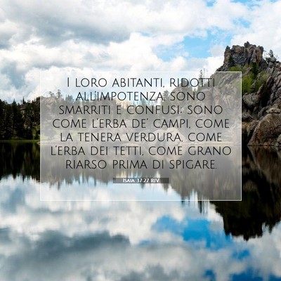 Isaia 37:27 RIV Immagine del Versetto della Bibbia