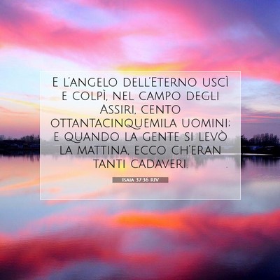 Isaia 37:36 RIV Immagine del Versetto della Bibbia