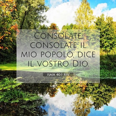 Isaia 40:1 RIV Immagine del Versetto della Bibbia