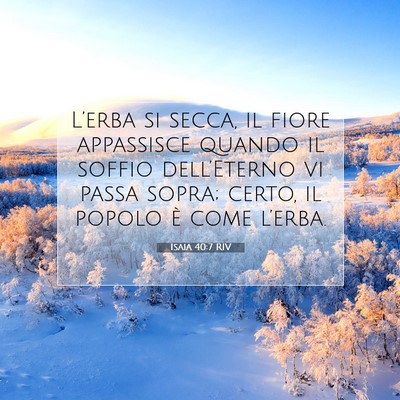Isaia 40:7 RIV Immagine del Versetto della Bibbia