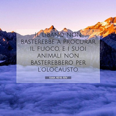 Isaia 40:16 Versetto della Bibbia Spiegato