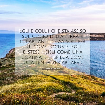 Isaia 40:22 RIV Immagine del Versetto della Bibbia
