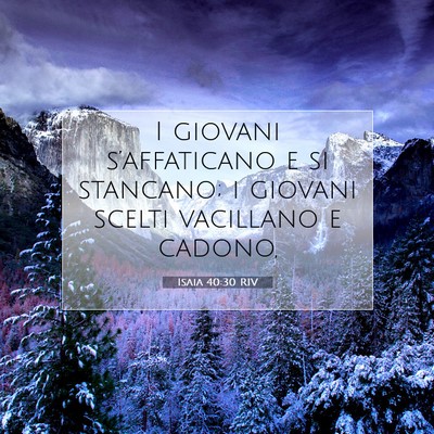Isaia 40:30 RIV Immagine del Versetto della Bibbia