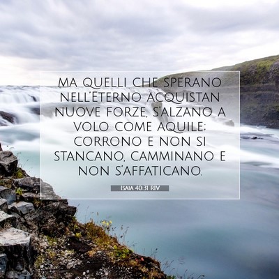 Isaia 40:31 RIV Immagine del Versetto della Bibbia