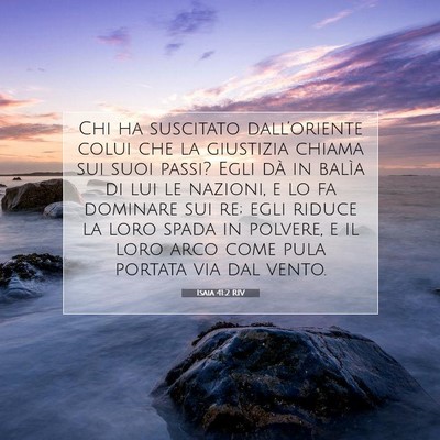 Isaia 41:2 RIV Immagine del Versetto della Bibbia