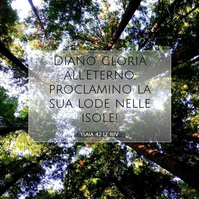 Isaia 42:12 RIV Immagine del Versetto della Bibbia